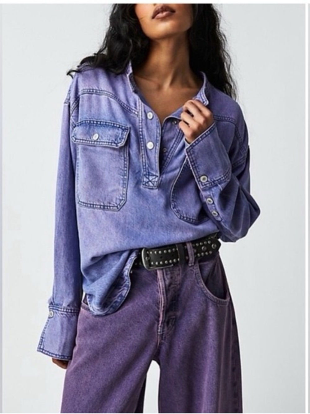 NWOT Free People Nona Trapeze Swing Top - Picture 2 of 3